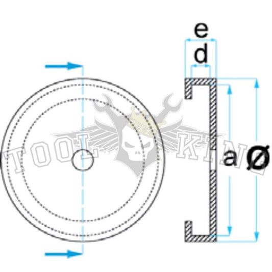 GUMMITELLER, Ø = 127 mm