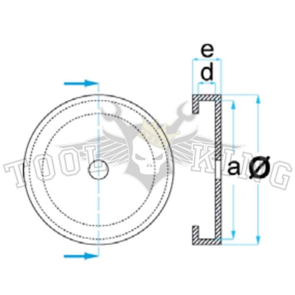 GUMMITELLER, Ø = 120 mm, mit Stahlplatte