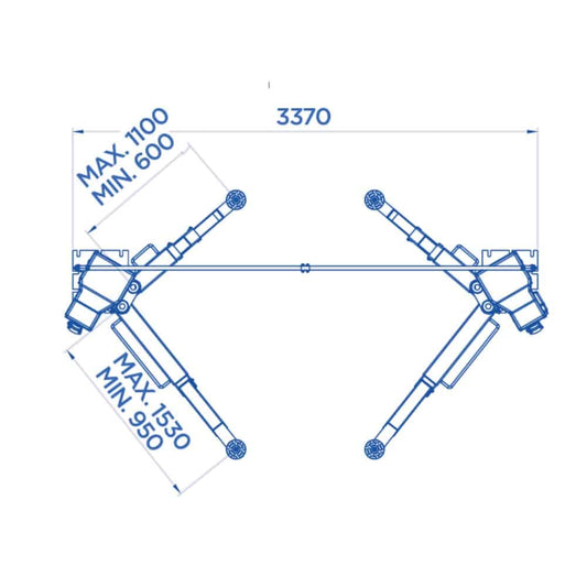 OMCN 199 GAMMA Autolift, 2 Säulen Hebebühne, 3500Kg, (Made in Italy)